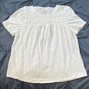 Talbots White Short Sleeve Top XL